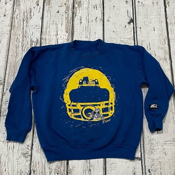 Vintage 90s St. Louis Rams NFL Football 1990s Starter Crewneck Sweatshirt - Picture 1 of 4